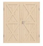 Frontansicht von Loft XX Fichte Massivholz Doppelflügeltür inkl. Zarge - Radex