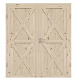 Frontansicht von Loft XX Kiefer Massivholz Doppelflügeltür inkl. Zarge - Radex