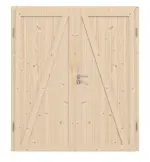 Frontansicht von Loft Z Fichte Massivholz Doppelflügeltür inkl. Zarge - Radex