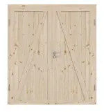 Frontansicht von Loft Z Kiefer Massivholz Doppelflügeltür inkl. Zarge - Radex