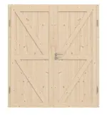 Frontansicht von Loft ZZ Fichte Massivholz Doppelflügeltür inkl. Zarge - Radex