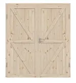 Frontansicht von Loft ZZ Kiefer Massivholz Doppelflügeltür inkl. Zarge - Radex