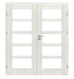 Frontansicht von CLASSEN Doppelflügeltür Lukka M3 Norwegische Esche CPL mit Lichtausschnitt inkl. Zarge