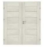 Frontansicht von CLASSEN Doppelflügeltür Magnetic M1 Eiche Grau 3D Look inkl. Zarge 