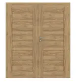 Frontansicht von CLASSEN Doppelflügeltür Magnetic M1 Eiche Tocantis 3D Look inkl. Zarge 
