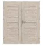 Frontansicht von CLASSEN Doppelflügeltür Magnetic M1 Nuss Kolumbia hell 3D Look inkl. Zarge 