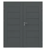 Frontansicht von CLASSEN Doppelflügeltür Magnetic M1 Uni Graphit Iridium inkl. Zarge 