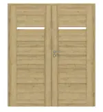 Frontansicht von CLASSEN Doppelflügeltür Magnetic M2 Riviera Eiche 3D Look mit Lichtausschnitt inkl. Zarge