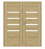 Frontansicht von CLASSEN Doppelflügeltür Magnetic M6 Riviera Eiche 3D Look mit Lichtausschnitt inkl. Zarge