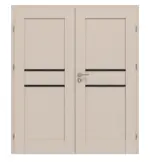 Frontansicht von CLASSEN Doppelflügeltür Mamba M1 Uni Kaschmir Iridium inkl. Zarge 