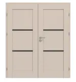 Frontansicht von CLASSEN Doppelflügeltür Mamba M2 Uni Kaschmir Iridium inkl. Zarge 