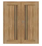 Frontansicht von CLASSEN Doppelflügeltür Mamba M4 Grandson Eiche Iridium inkl. Zarge 