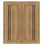 Frontansicht von CLASSEN Doppelflügeltür Mamba M5 Grandson Eiche Iridium inkl. Zarge 