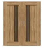 Frontansicht von CLASSEN Doppelflügeltür Mamba M6 Grandson Eiche Iridium inkl. Zarge 