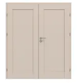 Frontansicht von CLASSEN Doppelflügeltür Mamba M7 Uni Kaschmir Iridium inkl. Zarge 