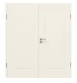 Frontansicht von GARANT Doppelflügeltür Milano M1 Weißlack mit Zarge