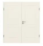 Frontansicht von GARANT Doppelflügeltür Milano M2 Weißlack mit Zarge