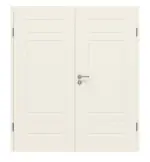 Frontansicht von GARANT Doppelflügeltür Milano M3/1 Weißlack mit Zarge