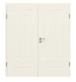 Frontansicht von GARANT Doppelflügeltür Milano M3/2 Weißlack mit Zarge