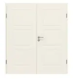 Frontansicht von GARANT Doppelflügeltür Milano M3 Weißlack mit Zarge