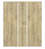 Frontansicht von CLASSEN Doppelflügeltür Modul M1 Hamilton Eiche längs CPL inkl. Zarge 