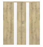 Frontansicht von CLASSEN Doppelflügeltür Modul M3 Hamilton Eiche längs CPL inkl. Zarge 