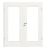 Frontansicht von Montana 1 LA ClassicLine Weißlack Doppelflügeltür inkl. Zarge - Hörmann