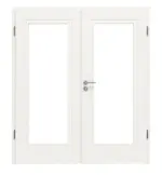 Frontansicht von Lacuna 1 LA Classic Weißlack Doppelflügeltür inkl. Zarge - Huga