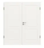 Frontansicht von Lacuna 2 Classic Weißlack Doppelflügeltür inkl. Zarge - Huga
