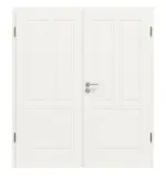 Frontansicht von Lacuna 3 Classic Weißlack Doppelflügeltür inkl. Zarge - Huga