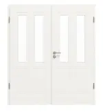 Frontansicht von Montana 4 LA ClassicLine Weißlack Doppelflügeltür inkl. Zarge - Hörmann