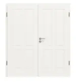 Frontansicht von Lacuna 4 Classic Weißlack Doppelflügeltür inkl. Zarge - Huga