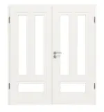 Frontansicht von Montana 5 LA ClassicLine Weißlack Doppelflügeltür inkl. Zarge - Hörmann