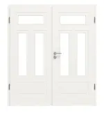 Frontansicht von Montana 6 LA 2 ClassicLine Weißlack Doppelflügeltür inkl. Zarge - Hörmann
