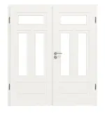 Frontansicht von Lacuna 6 LA 2 Classic Weißlack Doppelflügeltür inkl. Zarge - Huga
