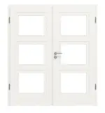 Frontansicht von Montana 7 LA ClassicLine Weißlack Doppelflügeltür inkl. Zarge - Hörmann