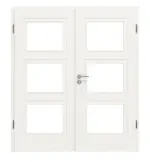 Frontansicht von Lacuna 7 LA Classic Weißlack Doppelflügeltür inkl. Zarge - Huga