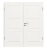 Frontansicht von Lacuna 7 Classic Weißlack Doppelflügeltür inkl. Zarge - Huga