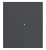 Frontansicht von CLASSEN Doppelflügeltür Natura HK/HB M1 Graphit RAL 7024 CPL mit Zarge