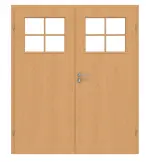 Frontansicht von CLASSEN Doppelflügeltür Natura LA 1/3 Buche Primo inkl. Zarge mit Lichausschnitt