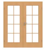 Frontansicht von CLASSEN Doppelflügeltür Natura LA 3/3 Buche Primo inkl. Zarge mit Lichausschnitt