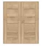 Frontansicht von Doppelflügeltür Nexo M1 Eiche Karlstadt Dekorfolie inkl. Zarge