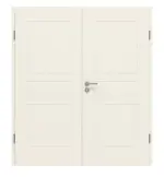 Frontansicht von GARANT Doppelflügeltür Parma PF3 Weißlack mit Zarge
