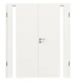 Frontansicht von Smart 1 Bandseite Basic Durat Verkehrsweiß RAL 9016 Doppelflügeltür inkl. Zarge - Huga