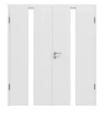 Frontansicht von Pure 1 mittig ProLine Duradecor Bütte Weiß Doppelflügeltür inkl. Zarge - Hörmann