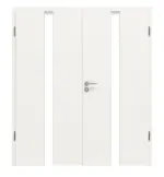 Frontansicht von Pure 1 mittig ProLine Weißlack Doppelflügeltür inkl. Zarge - Hörmann