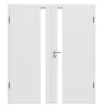 Frontansicht von Pure 1 Schlossseite ProLine Duradecor Bütte Weiß Doppelflügeltür inkl. Zarge - Hörmann