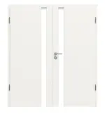 Frontansicht von Pure 1 Schlossseite ProLine Duradecor Verkehrsweiß RAL 9016 Doppelflügeltür inkl. Zarge - Hörmann