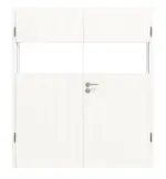 Frontansicht von Smart 2 quer Basic Durat Pino Weiß Doppelflügeltür inkl. Zarge - Huga