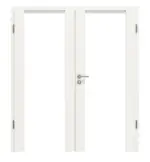 Frontansicht von Sueno 1 Concept Durat Verkehrsweiß RAL 9016 Doppelflügeltür inkl. Zarge - Huga